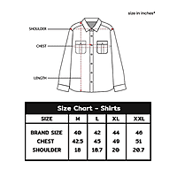 Rawscal Men’s Body Fit Printed Shirt – Black & White | Full Sleeves